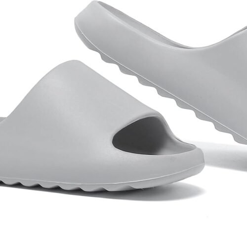 Men Cloud Feel Slides Thick Soled Height Increasing Style Non Slip Quick Drying Soft Lightweight Open Toe Design Suitable for Indoor Outdoor Home Wear