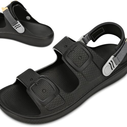 Men Slides Sandals Adjustable Beach Sandal Platform Sandals Comfort Lightweight Ultra Cushion EVA Slides