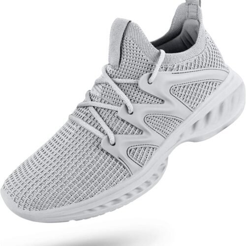 Slip On Tennis Walking Running Sneakers Lightweight Breathable Casual Soft Sole Mesh Work Gym Trainers