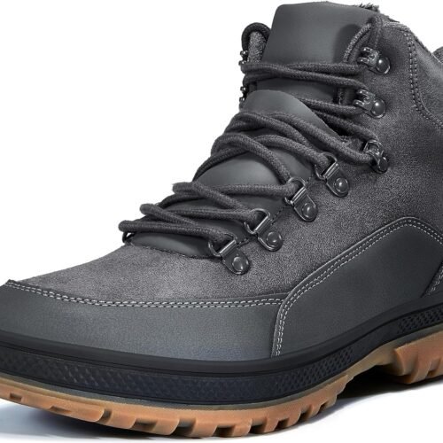 Winter Snow Boots Rugged Suede Leather Cold Weather Warm Chelsea Outdoor